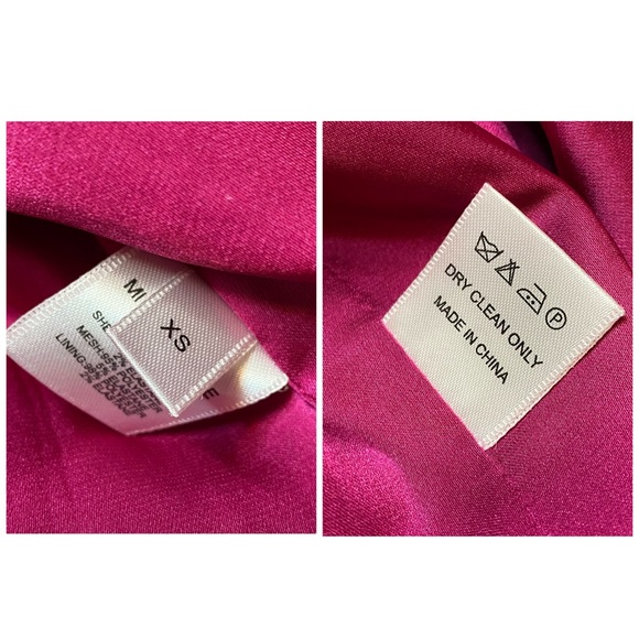 Miss Circle Holly Fuchsia Crystallized Corset High Slit Satin Gown Size XS - Picture 13 of 13